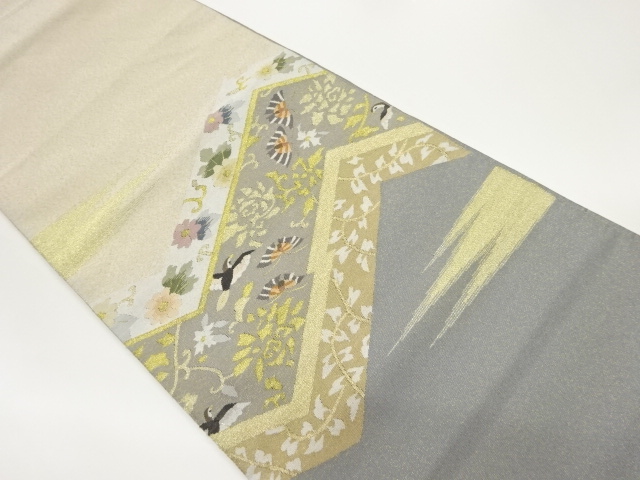 JAPANESE NAGOYA OBI / KIN-TOSHI / WOVEN BUTTERFLY